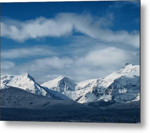 Winter Metal Print featuring the photograph Winter in the Rockies by Tracey Vivar