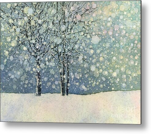 Snow Metal Print featuring the painting Winter Sonnet by Hailey E Herrera