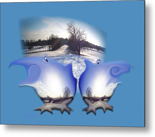 Creatures Metal Print featuring the photograph Winterland by Charles Stuart