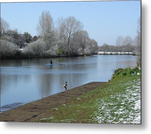 Sky Metal Print featuring the photograph Wintry River at Stapenhill by Rod Johnson