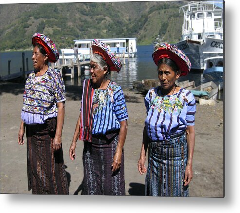 Women Metal Print featuring the photograph Women of Santiago Atitlan Guatemala by Kurt Van Wagner