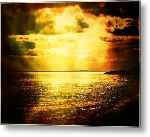 Landscape Metal Print featuring the photograph Yellow sea by Jean-baptiste Ols