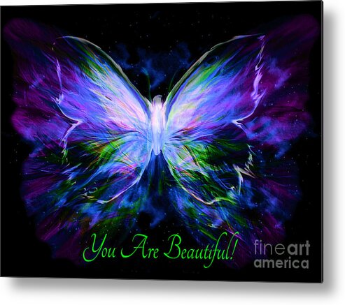 Prophetic Art Metal Print featuring the painting You Are Beautiful by Pam Herrick