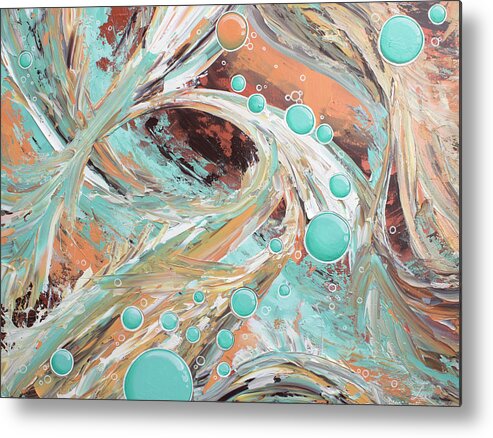 Abstract Metal Print featuring the painting Beach Glass #2 by William Love
