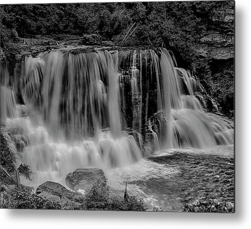 Waterfalls Metal Print featuring the photograph Blackwater Falls Mono 1309 #1 by Donald Brown