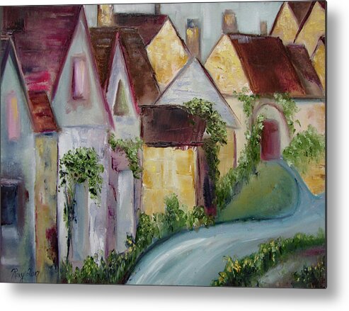 Bourton On The Water Metal Print featuring the painting Bourton on the Water by Roxy Rich