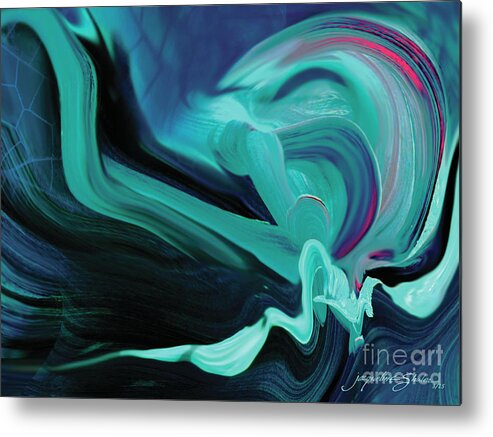 Abstract Metal Print featuring the digital art Creativity by Jacqueline Shuler