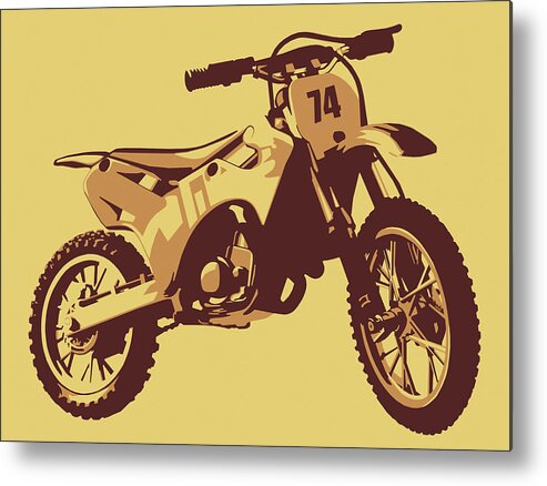 Bike Metal Print featuring the drawing Dirt Bike #1 by CSA Images