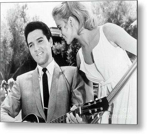 Singer Metal Print featuring the photograph Elvis Presley And Ann-margret #1 by Bettmann