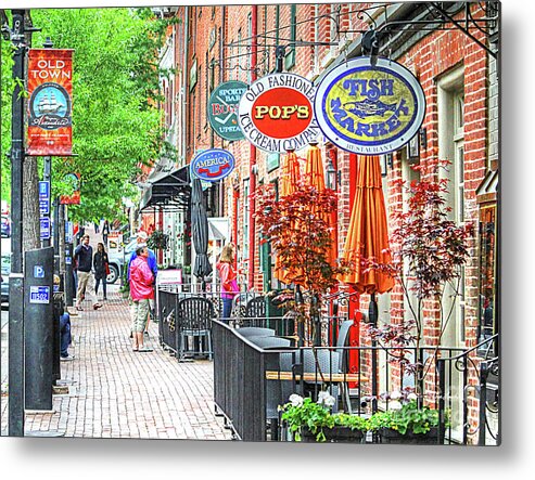 Fish Market Metal Print featuring the photograph Old Town Alexandria - King Street #1 by Dave Lynch