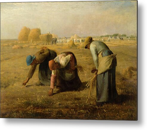 The Gleaners Metal Print featuring the painting The Gleaners #1 by Jean-Francois Millet