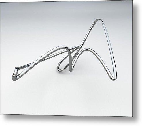 Chrome Metal Print featuring the digital art Totally Tubular 2 #1 by Scott Norris