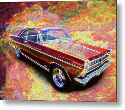 66 Ford Fairlane Metal Print featuring the digital art 1966 Ford Fairlane by Rick Wicker