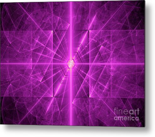 Abstract Metal Print featuring the photograph Laser Beams by Sakkmesterke/science Photo Library