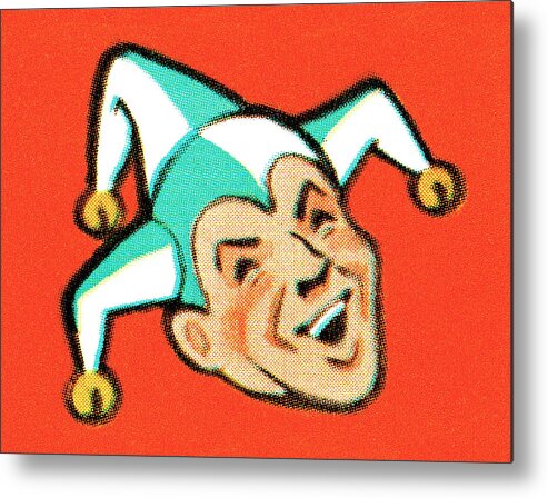 Accessories Metal Print featuring the drawing Jester #4 by CSA Images