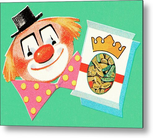 Accessories Metal Print featuring the drawing Clown #47 by CSA Images