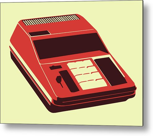 Accounting Metal Print featuring the drawing Adding Machine #6 by CSA Images