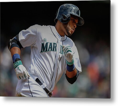 American League Baseball Metal Print featuring the photograph Cleveland Indians V Seattle Mariners by Otto Greule Jr