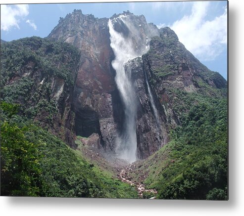 Scenics Metal Print featuring the photograph Angel Falls by By Neil Donovan. Visit Www.neildonovan.net For More.