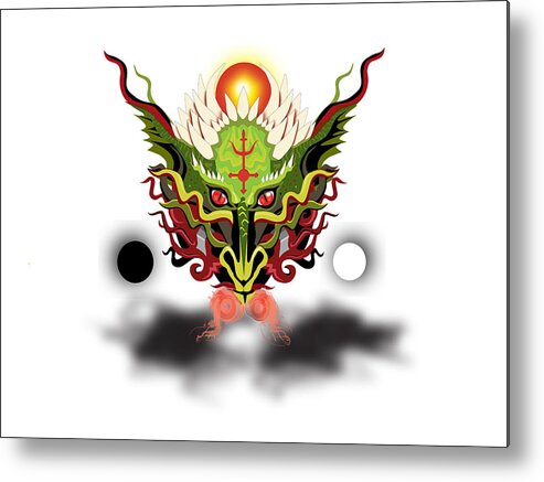 Dragon Metal Print featuring the digital art Antimony by Jessy Chaidez