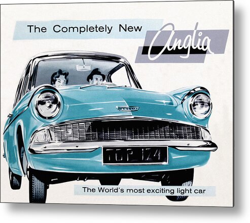 1960 Ford Anglia Metal Print featuring the photograph Automotive Art 450 by Andrew Fare