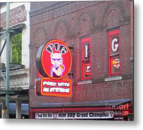 Beale Street Memphis Tennessee Americana Blues Elvis Metal Print featuring the photograph Beale Street Blues 2 by Lee Antle