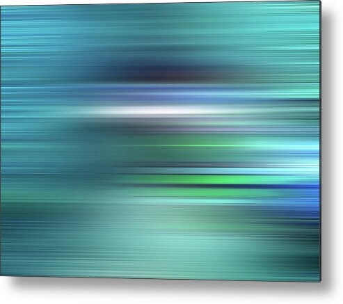 Turquoise Abstract Metal Print featuring the photograph Blue Ocean Abstract by Gill Billington