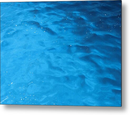 Blue Metal Print featuring the photograph Blue Wave by Keiko Richter