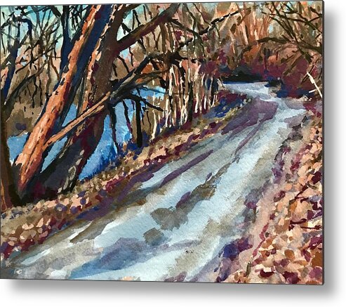 Boise Metal Print featuring the painting Boise Greenbelt study #5 by Les Herman