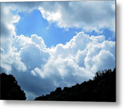 Clouds Metal Print featuring the photograph Break in the Clouds by Linda Stern