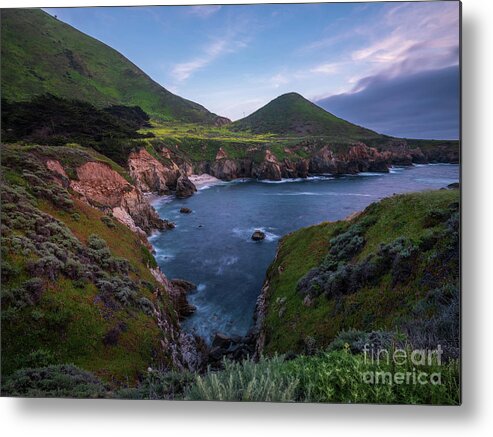 Big Sur Metal Print featuring the photograph California Coastal Inlet Spring by Mike Reid