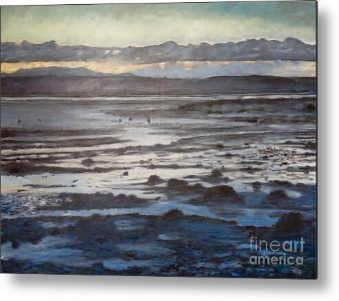 Landscape Metal Print featuring the painting Calm by Anne F Marshall