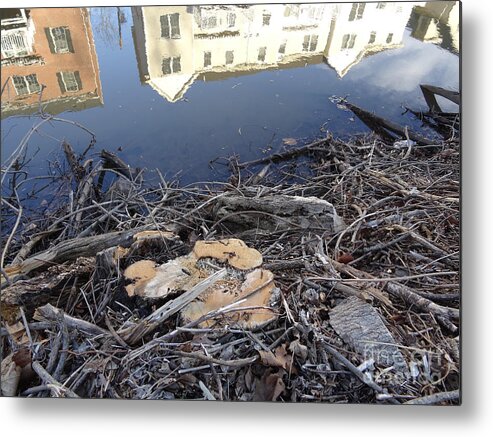 Canal Metal Print featuring the photograph Canal Stumps-033 Clinton St View by Christopher Plummer