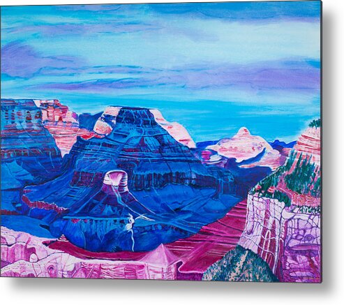Grand Canyon Metal Print featuring the painting Canyon of Dreams 30x40 by Santana Star