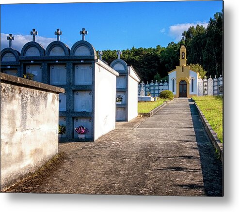 Cudillero Spain Metal Print featuring the photograph Cemetery Path by Tom Singleton