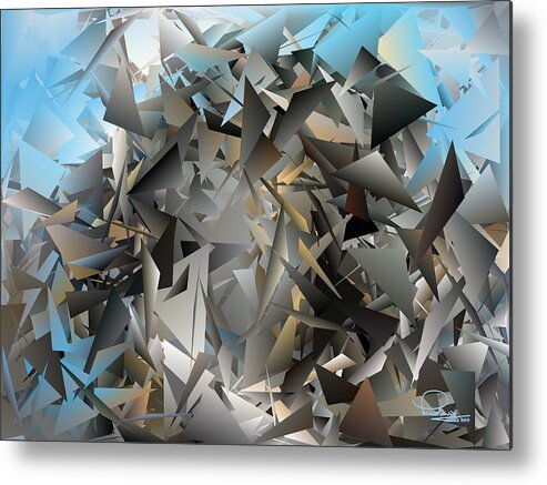 Cafe Art Metal Print featuring the digital art Coming Together by Ludwig Keck