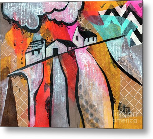  Painting Metal Print featuring the mixed media Country Life by Ariadna De Raadt