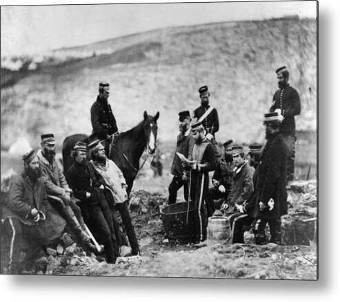 Horse Metal Print featuring the photograph Crimean Soldiers by Hulton Archive