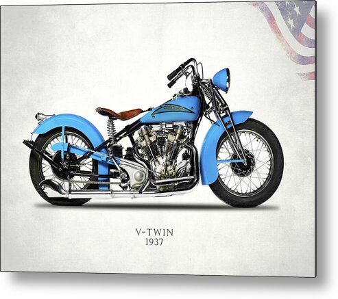 Crockerhem Hem-head V-twin Metal Print featuring the photograph Crocker Hem-Head V-Twin by Mark Rogan