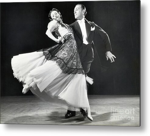 People Metal Print featuring the photograph Dance Spin By Professional Dancers by Bettmann