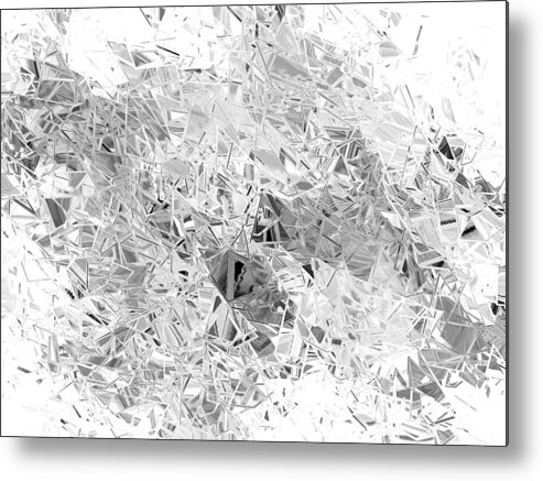 Glass Metal Print featuring the digital art Design 145 Glass Explosion by Lucie Dumas