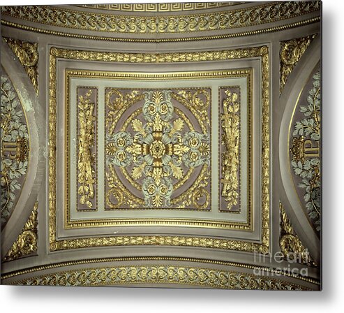 Curve Metal Print featuring the drawing Detail Of A Cupola, Galerie Des by Print Collector