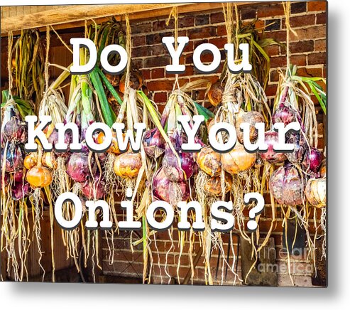 Abstract Metal Print featuring the photograph Do you know your onions? by Richard Jemmett