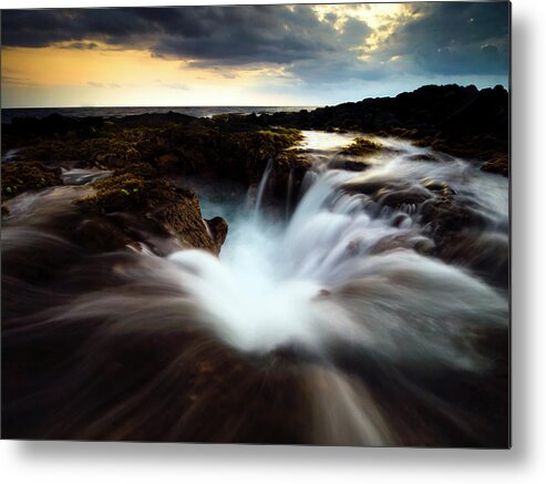 Kona Metal Print featuring the photograph Dramatic Blow Hole by Christopher Johnson