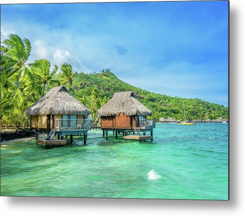 Standing Water Metal Print featuring the photograph Dream Holiday Luxury Resort, Tahiti by Mlenny