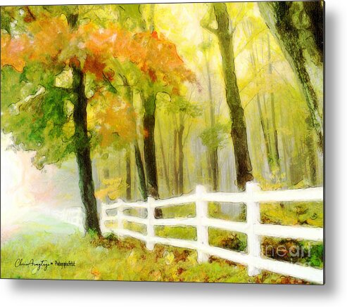 Autumn Metal Print featuring the digital art Early Autumn morning by Chris Armytage