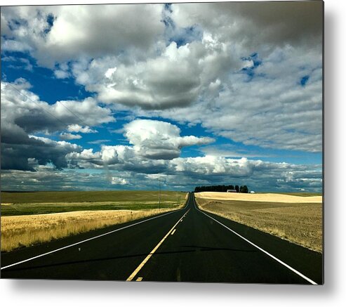 Harrington Metal Print featuring the photograph Endless Highway by Jerry Abbott