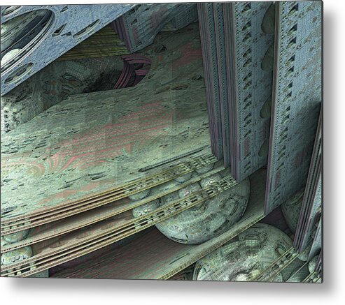 Disoriented Metal Print featuring the digital art Entrance by Bernie Sirelson