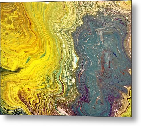 Flow Metal Print featuring the painting Evolution by Cynthia King