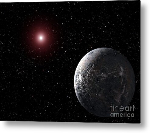 Extrasolar Metal Print featuring the photograph Extrasolar Planet Ogle-2005-blg-390lb by Nasa/science Photo Library